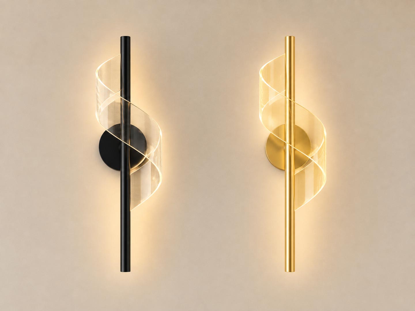 Aplique espiral INOVED iluminado